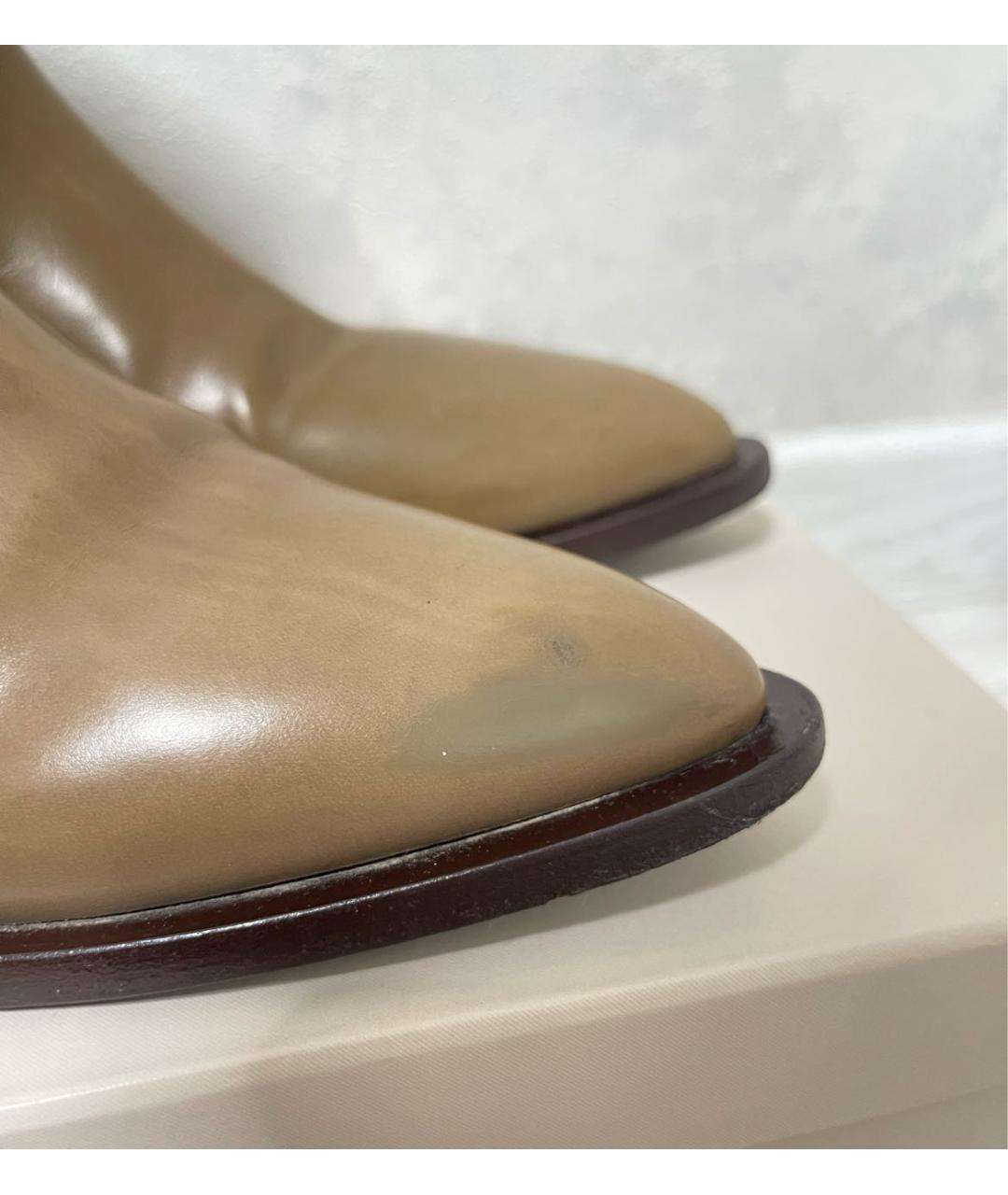 BRUNELLO CUCINELLI Коричневые кожаные ботинки, фото 4