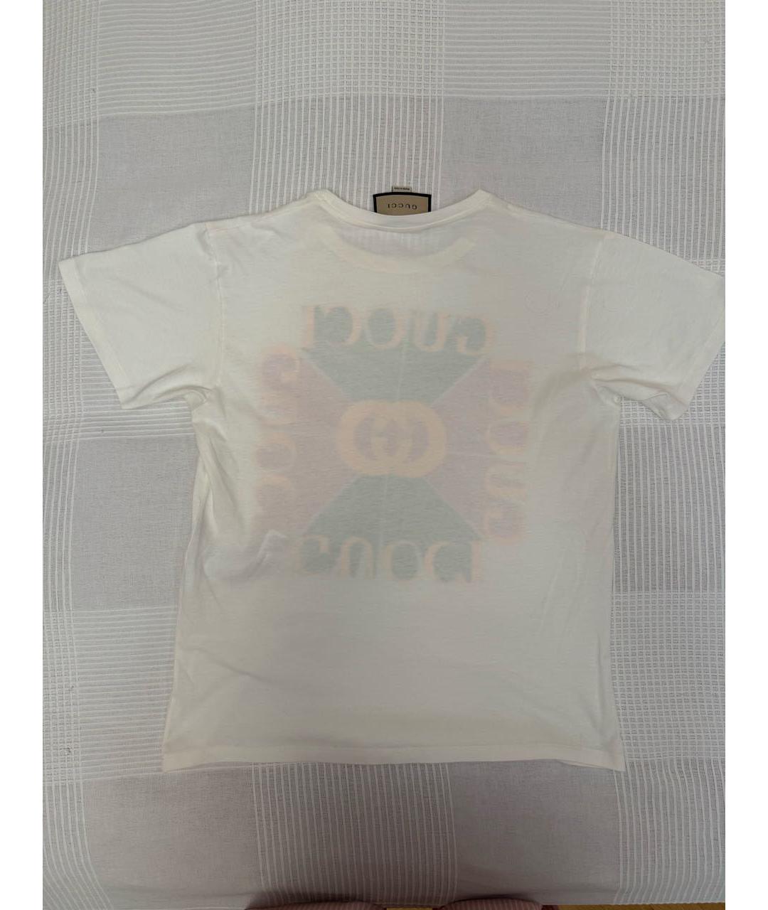 GUCCI Белая хлопковая футболка, фото 2