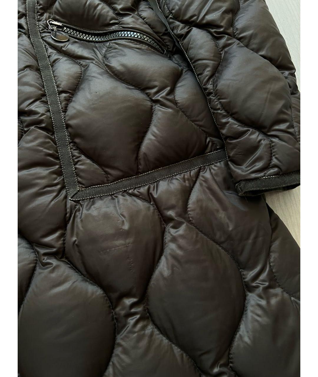MONCLER Коричневый полиамидовый пуховик, фото 7