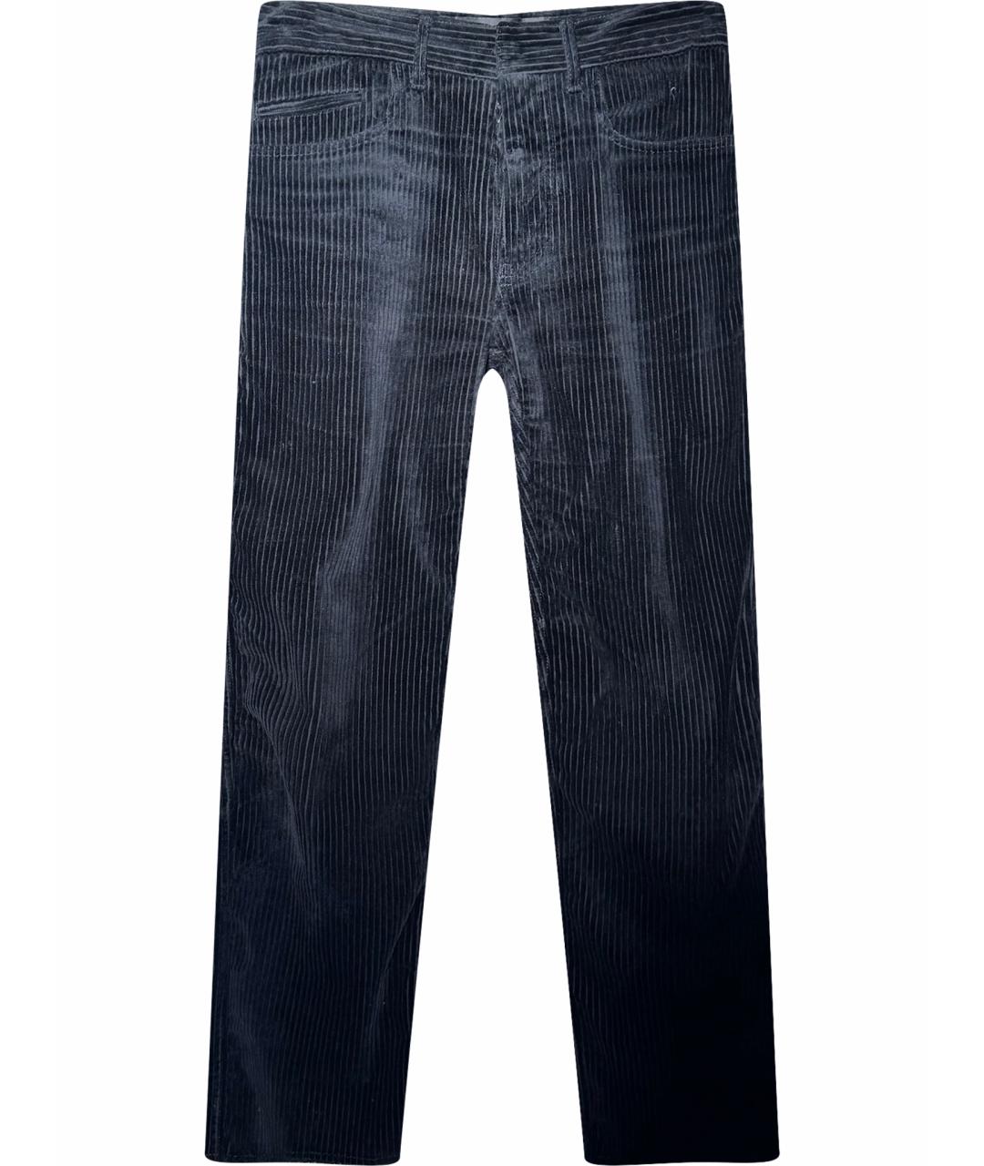 HAIDER ACKERMANN Черные хлопковые прямые брюки, фото 1