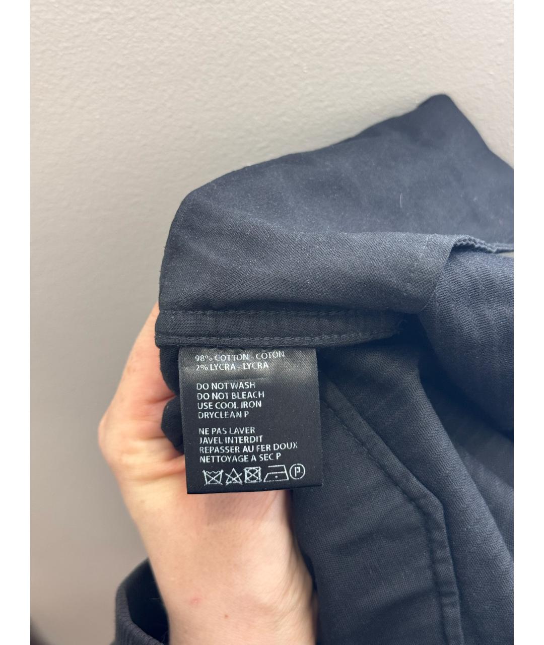 HAIDER ACKERMANN Черные хлопковые прямые брюки, фото 3