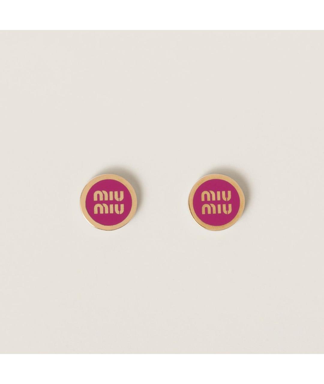 MIU MIU Фуксия металлические серьги, фото 4