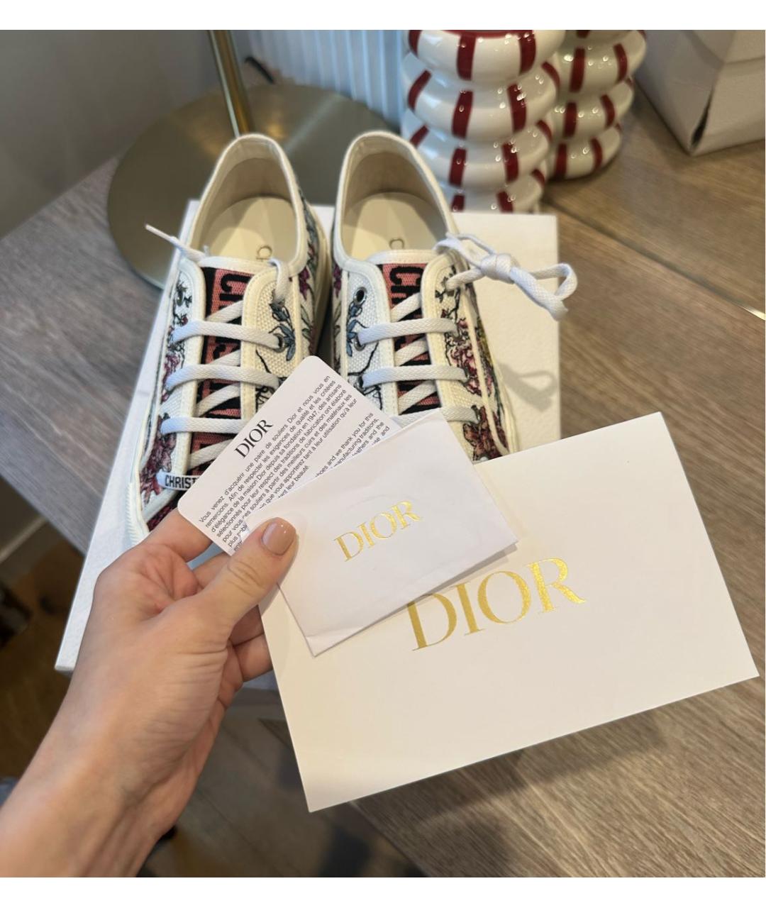CHRISTIAN DIOR Мульти текстильные кеды, фото 8