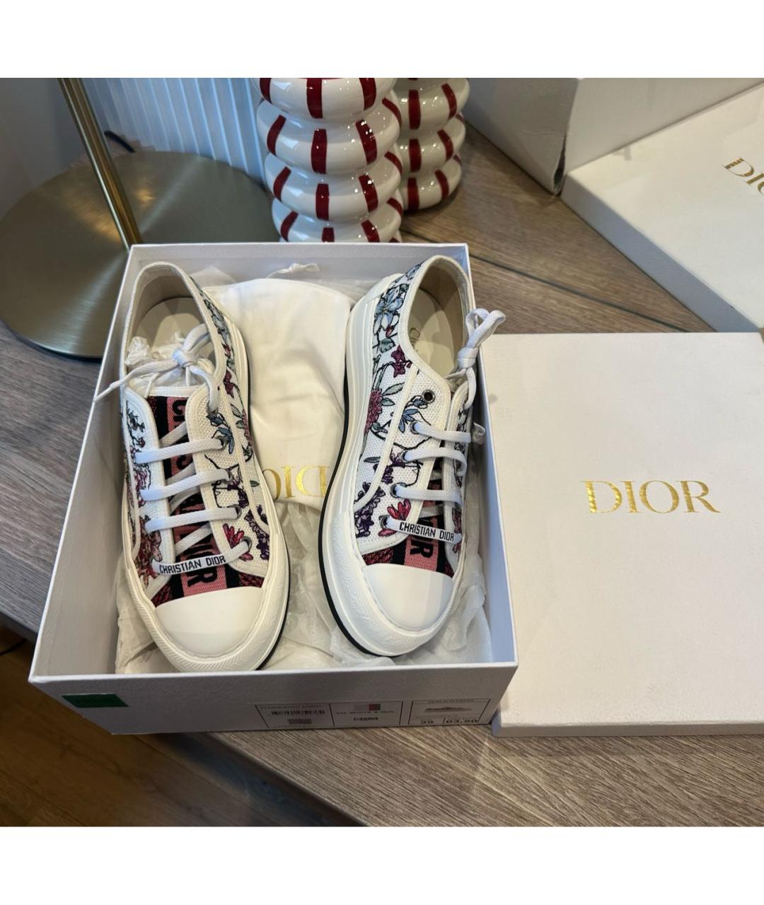 CHRISTIAN DIOR Мульти текстильные кеды, фото 3