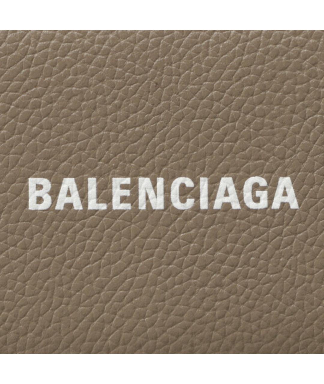 BALENCIAGA Коричневый кожаный кошелек, фото 5