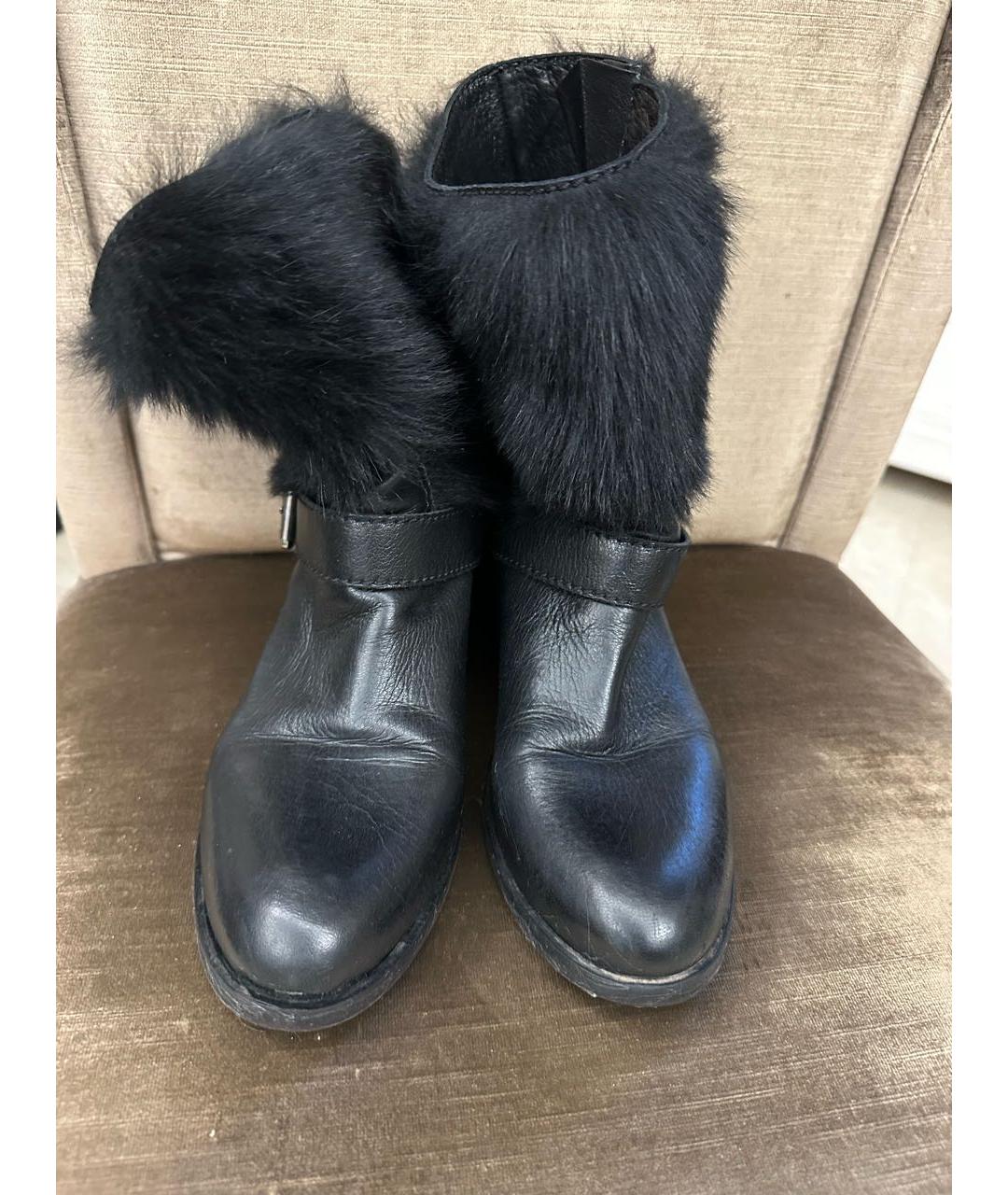 PRADA Черные кожаные полусапоги, фото 2
