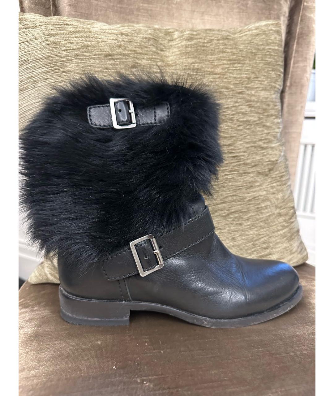 PRADA Черные кожаные полусапоги, фото 7