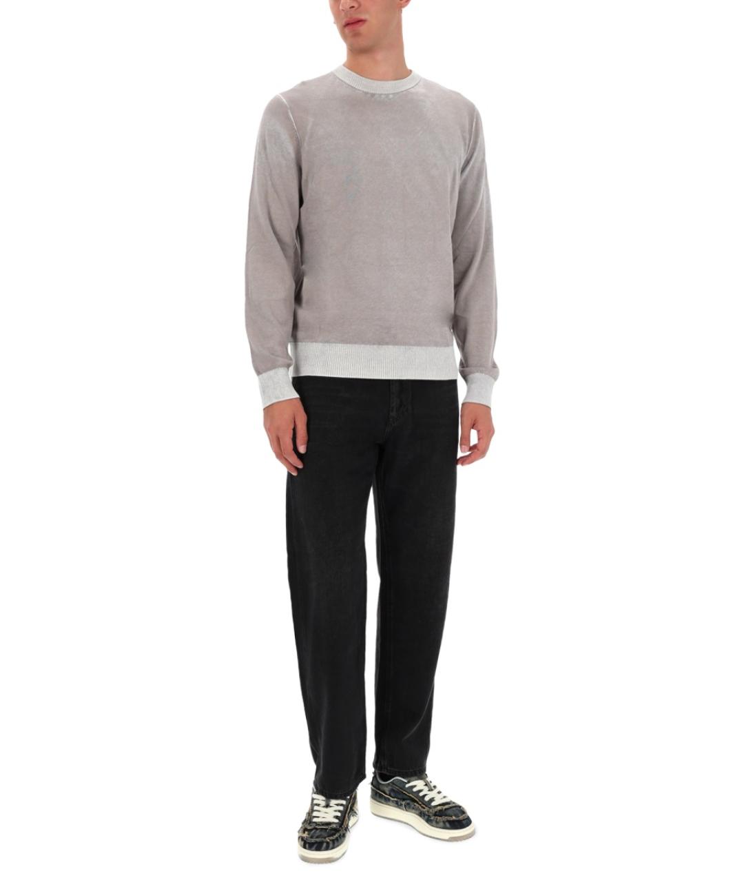 DIESEL Черные хлопковые прямые джинсы, фото 3