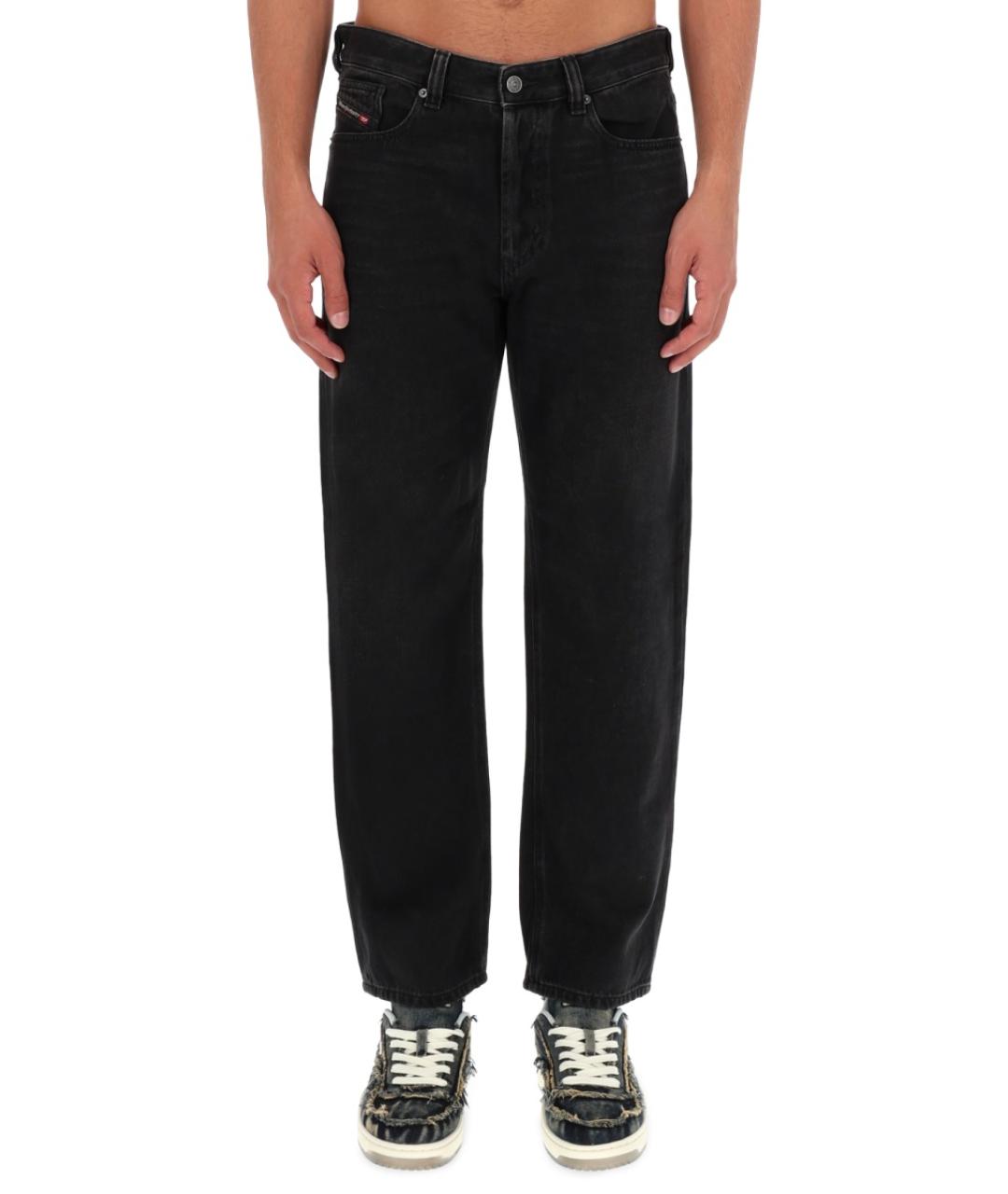 DIESEL Черные хлопковые прямые джинсы, фото 2