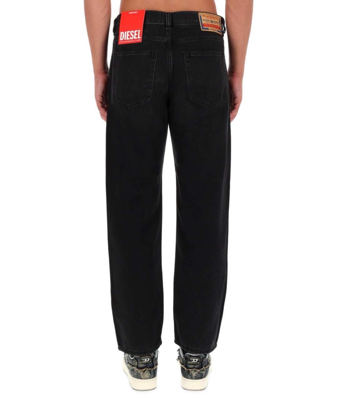 DIESEL Черные хлопковые прямые джинсы, фото 5