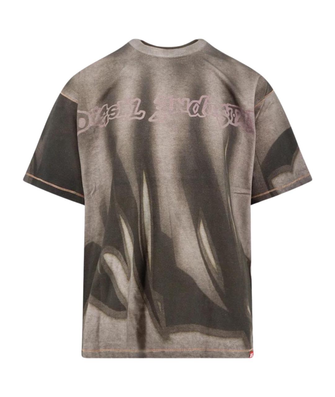 DIESEL Серая хлопковая футболка, фото 1