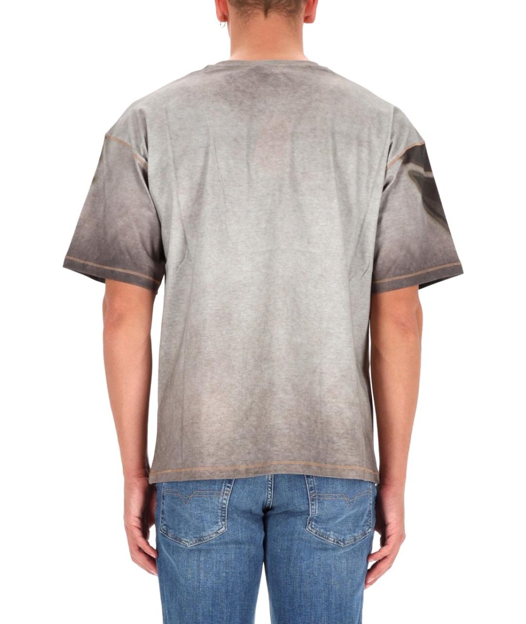 DIESEL Серая хлопковая футболка, фото 5