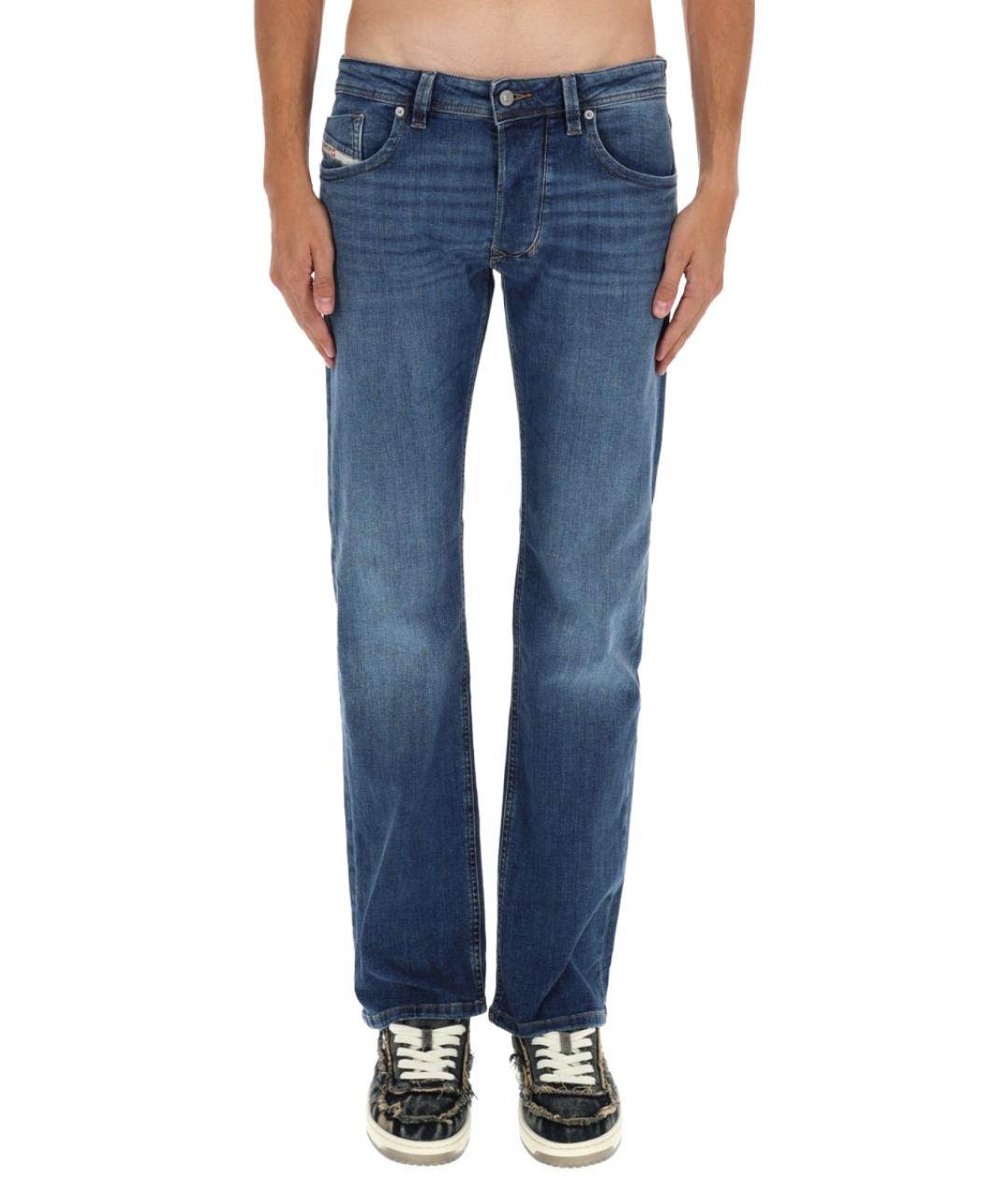 DIESEL Синие хлопковые прямые джинсы, фото 3