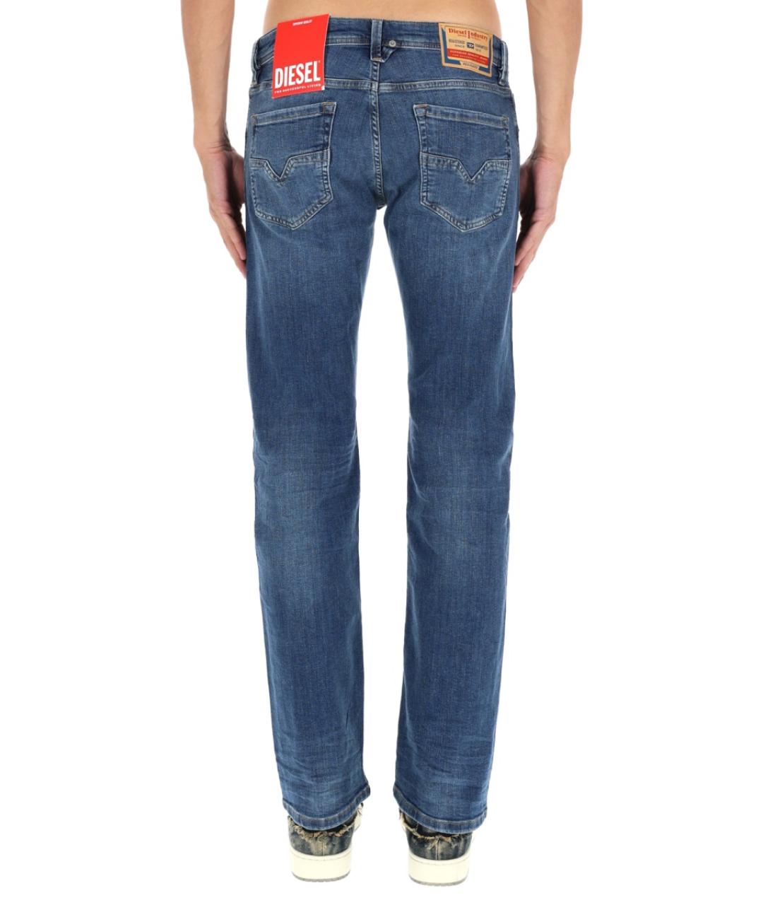 DIESEL Синие хлопковые прямые джинсы, фото 4
