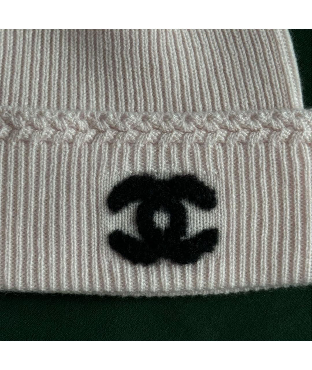 CHANEL Розовая кашемировая шапка, фото 3