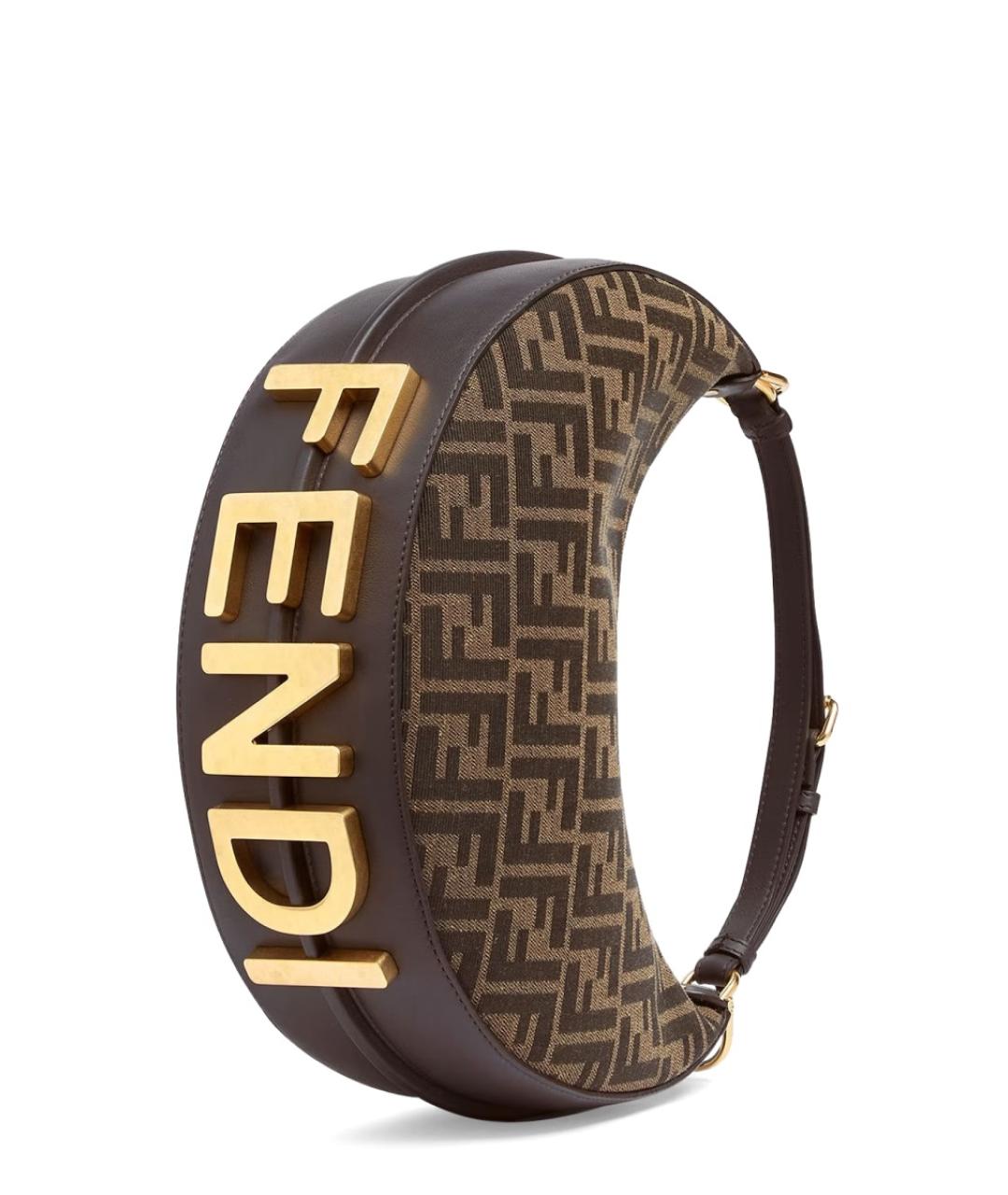 FENDI Коричневая сумка тоут, фото 2