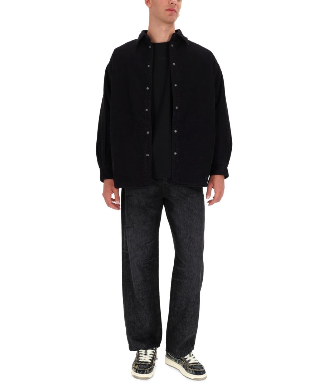 DIESEL Черная хлопковая кэжуал рубашка, фото 2