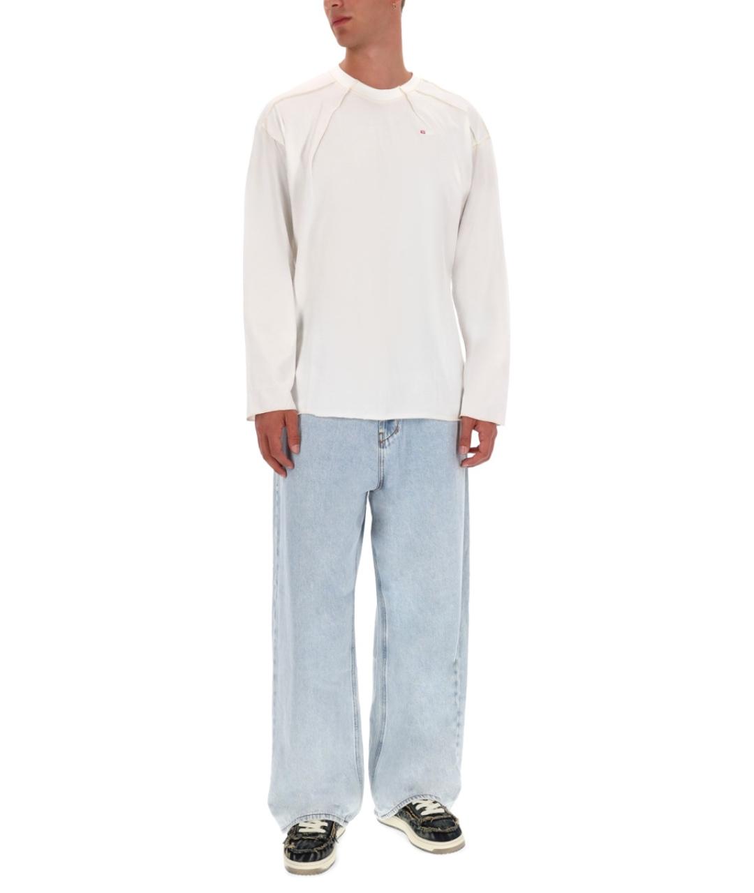 DIESEL Синие хлопковые прямые джинсы, фото 3