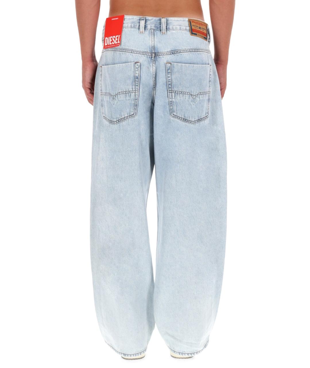 DIESEL Синие хлопковые прямые джинсы, фото 5