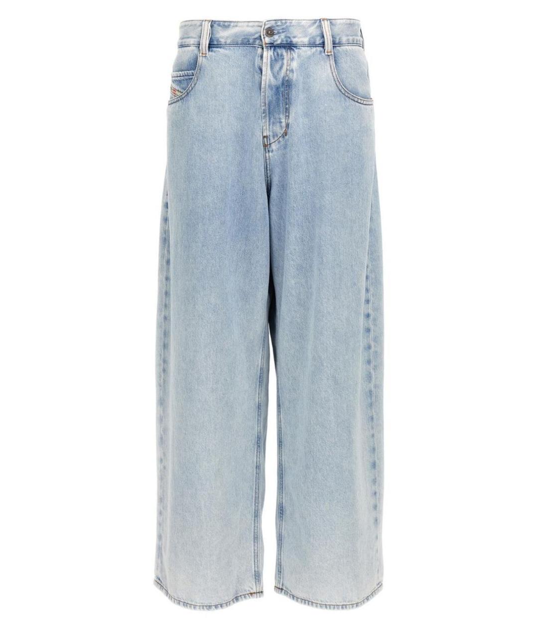 DIESEL Синие хлопковые прямые джинсы, фото 1