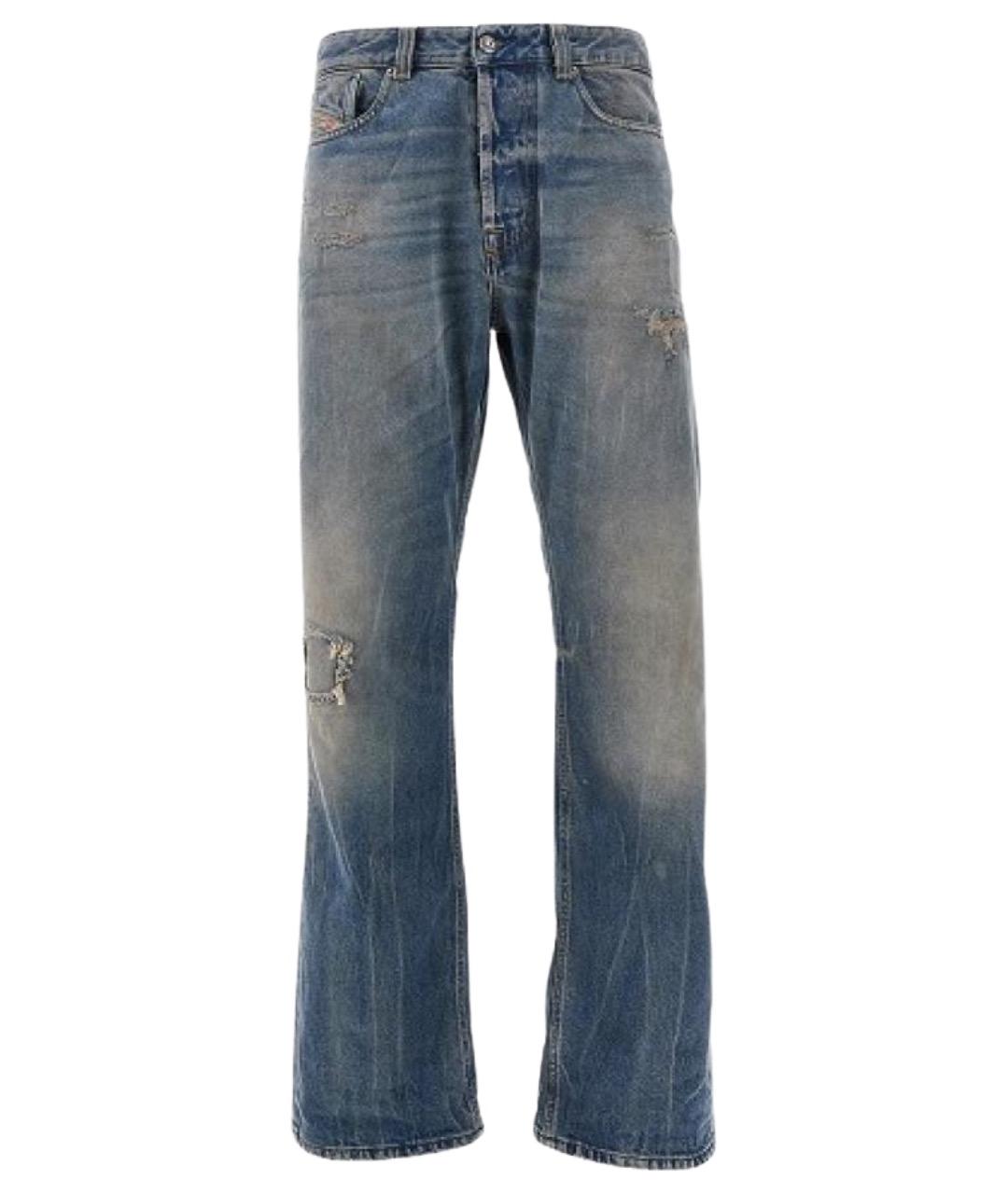 DIESEL Синие хлопковые прямые джинсы, фото 1