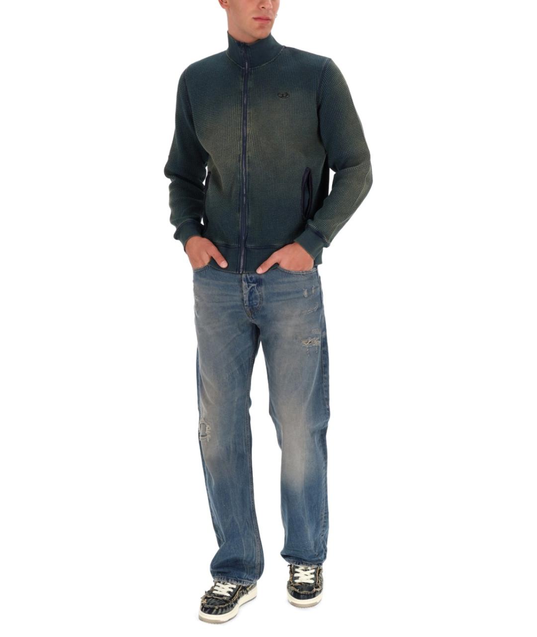 DIESEL Синие хлопковые прямые джинсы, фото 2