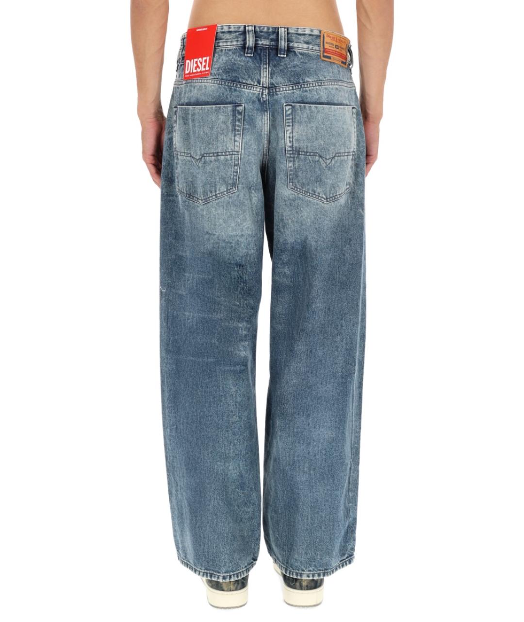 DIESEL Синие хлопковые прямые джинсы, фото 5