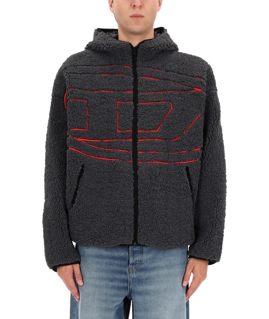 DIESEL Черный полиэстеровый джемпер / свитер, фото 2