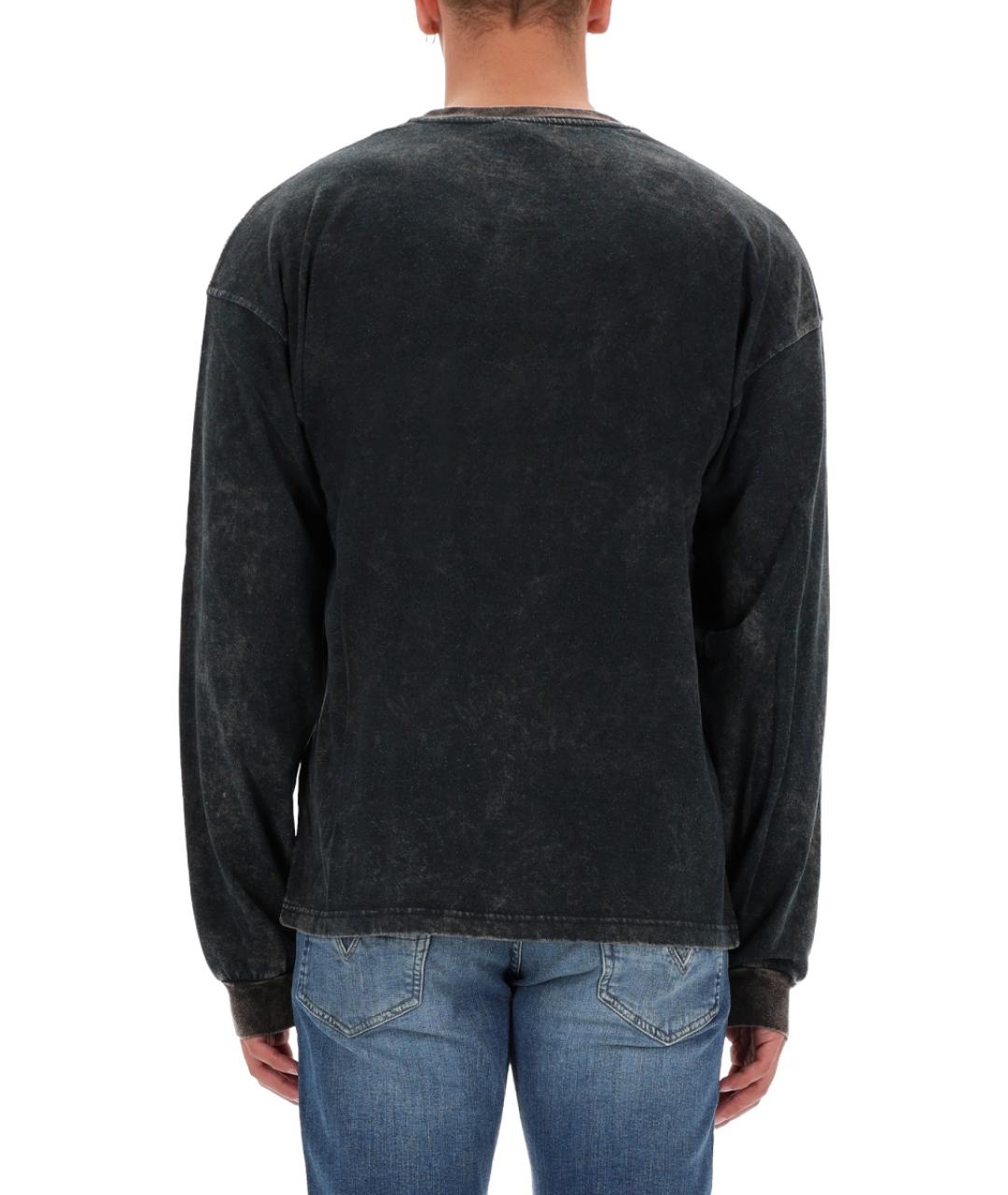 DIESEL Черная хлопко-полиэстеровая футболка, фото 3