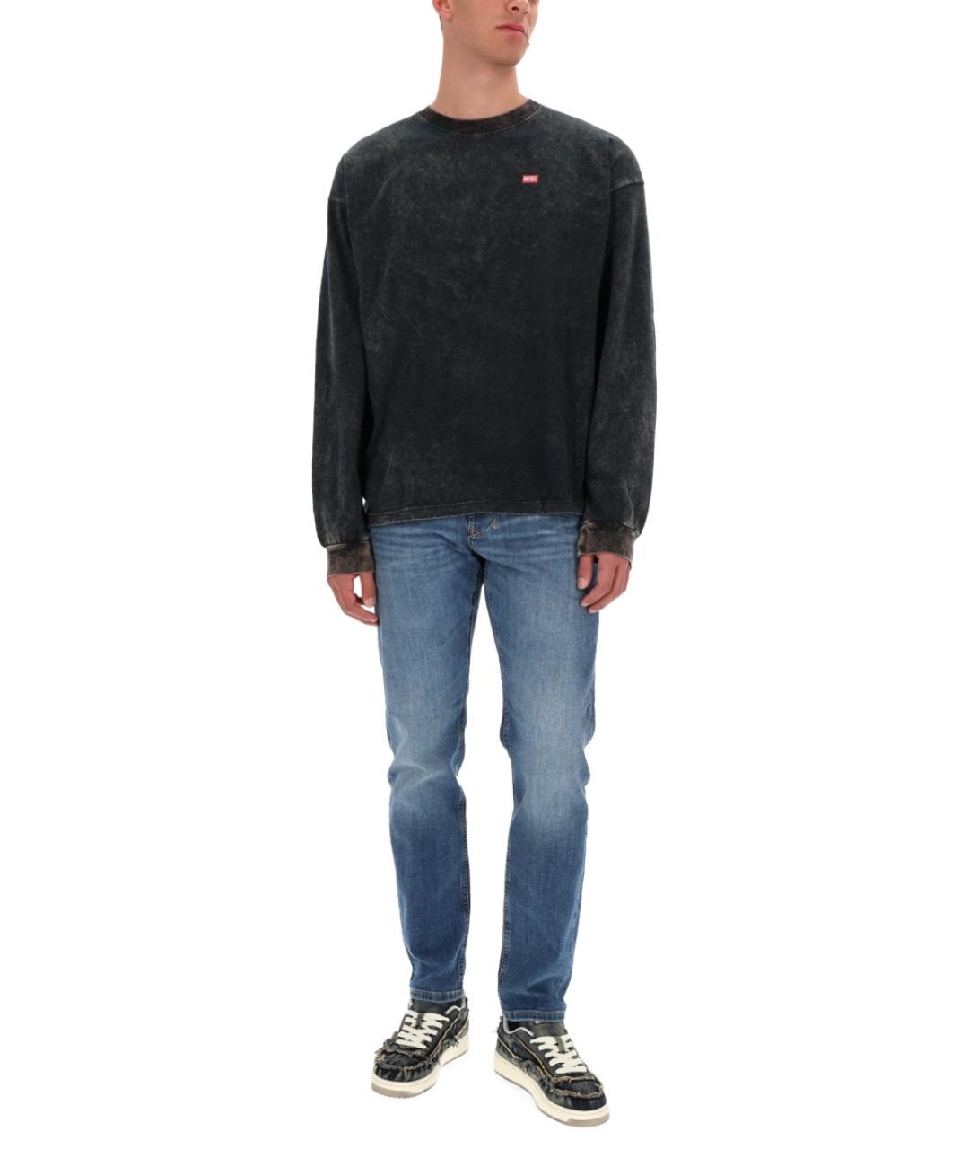 DIESEL Черная хлопко-полиэстеровая футболка, фото 2