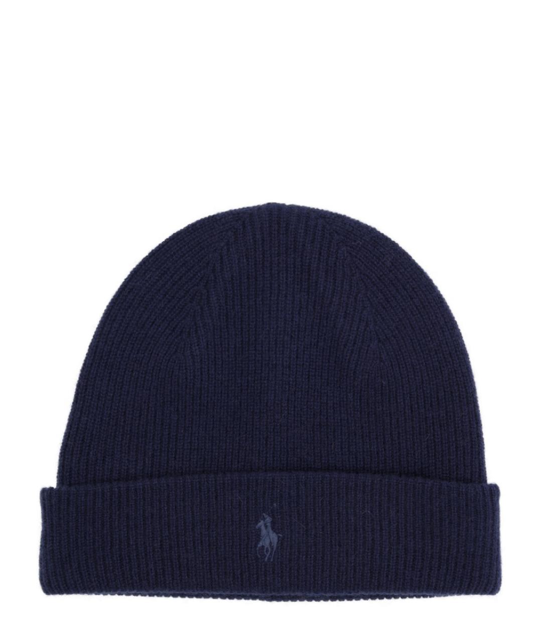 POLO RALPH LAUREN Синяя кашемировая кепка/бейсболка, фото 1