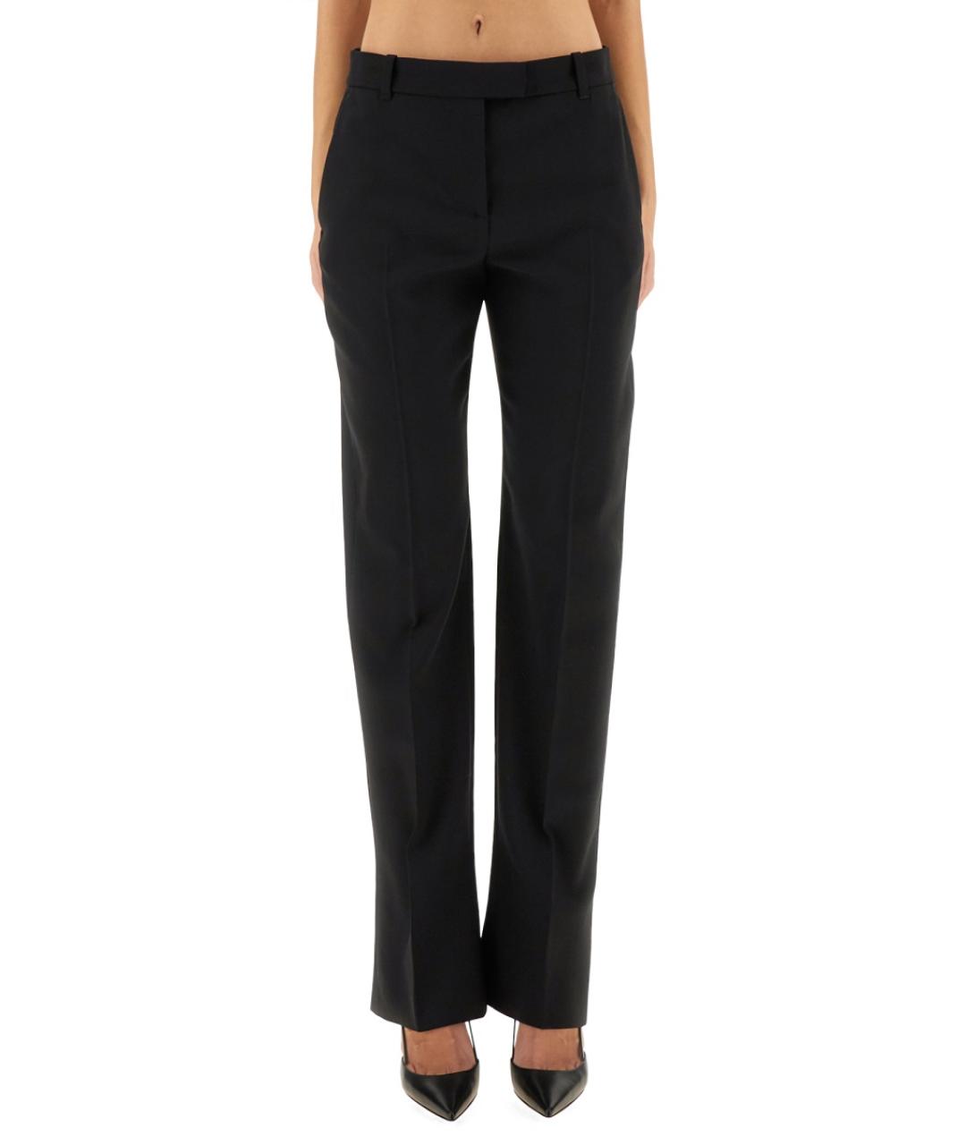 ALEXANDER MCQUEEN Черные шерстяные прямые брюки, фото 5