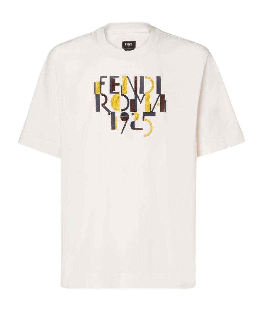 FENDI Мульти хлопковая футболка, фото 1