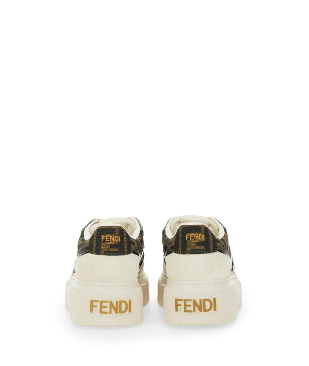 FENDI Коричневые кроссовки, фото 4