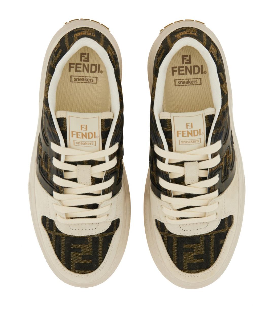 FENDI Коричневые кроссовки, фото 2