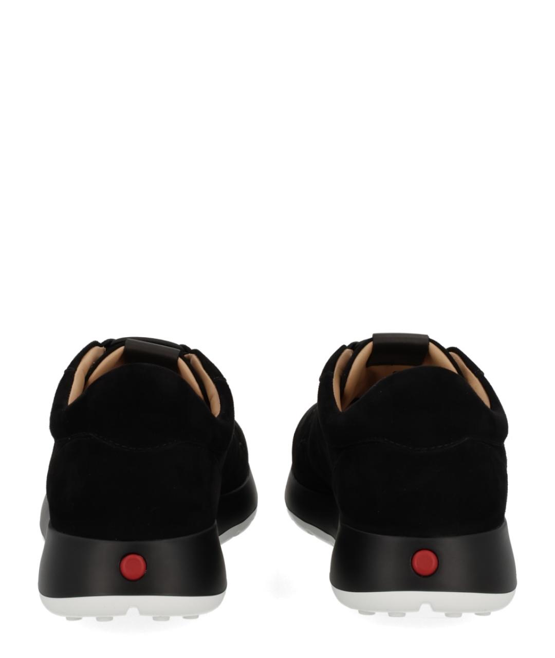 TOD'S Черные замшевые низкие кроссовки / кеды, фото 4