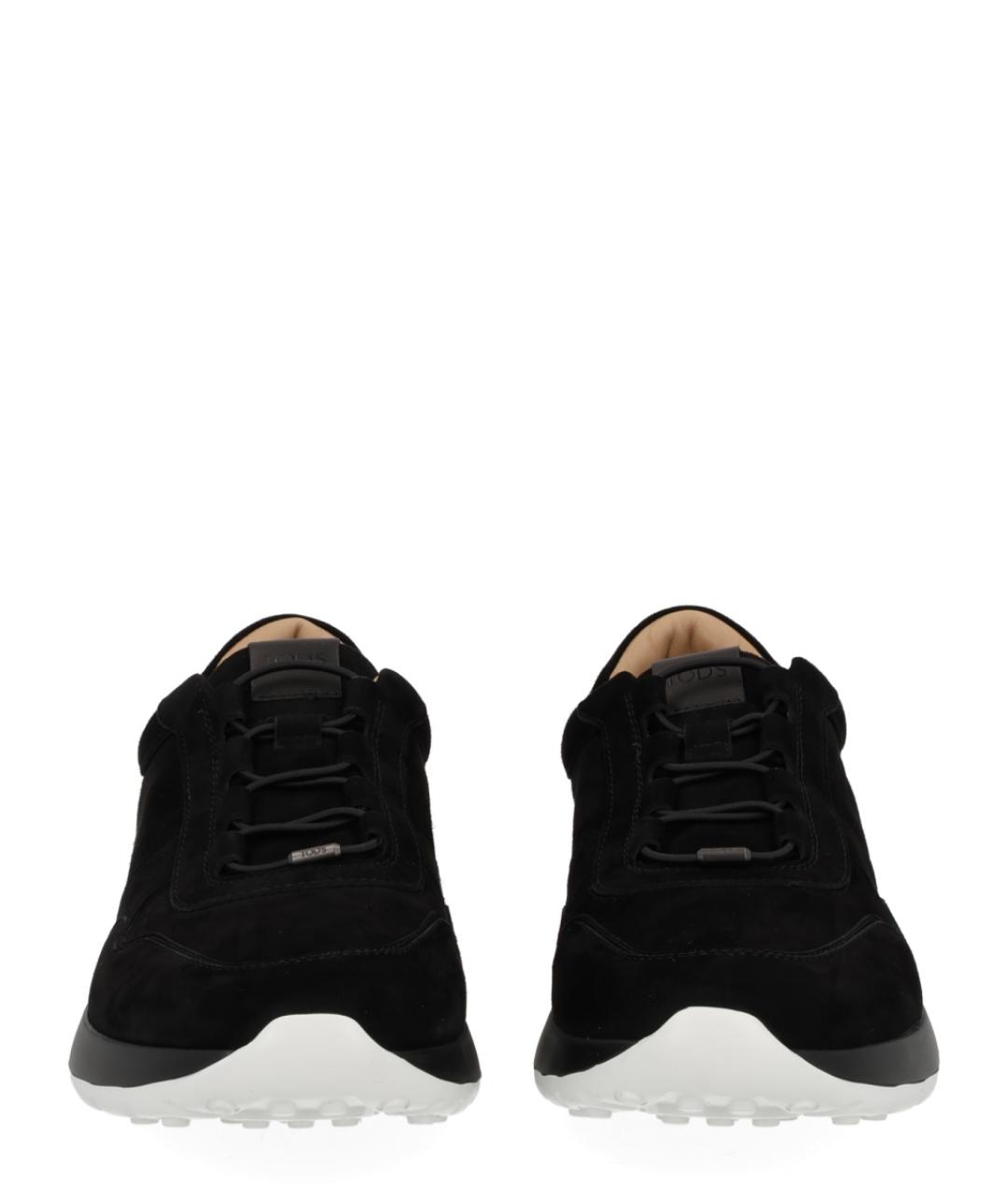 TOD'S Черные замшевые низкие кроссовки / кеды, фото 3