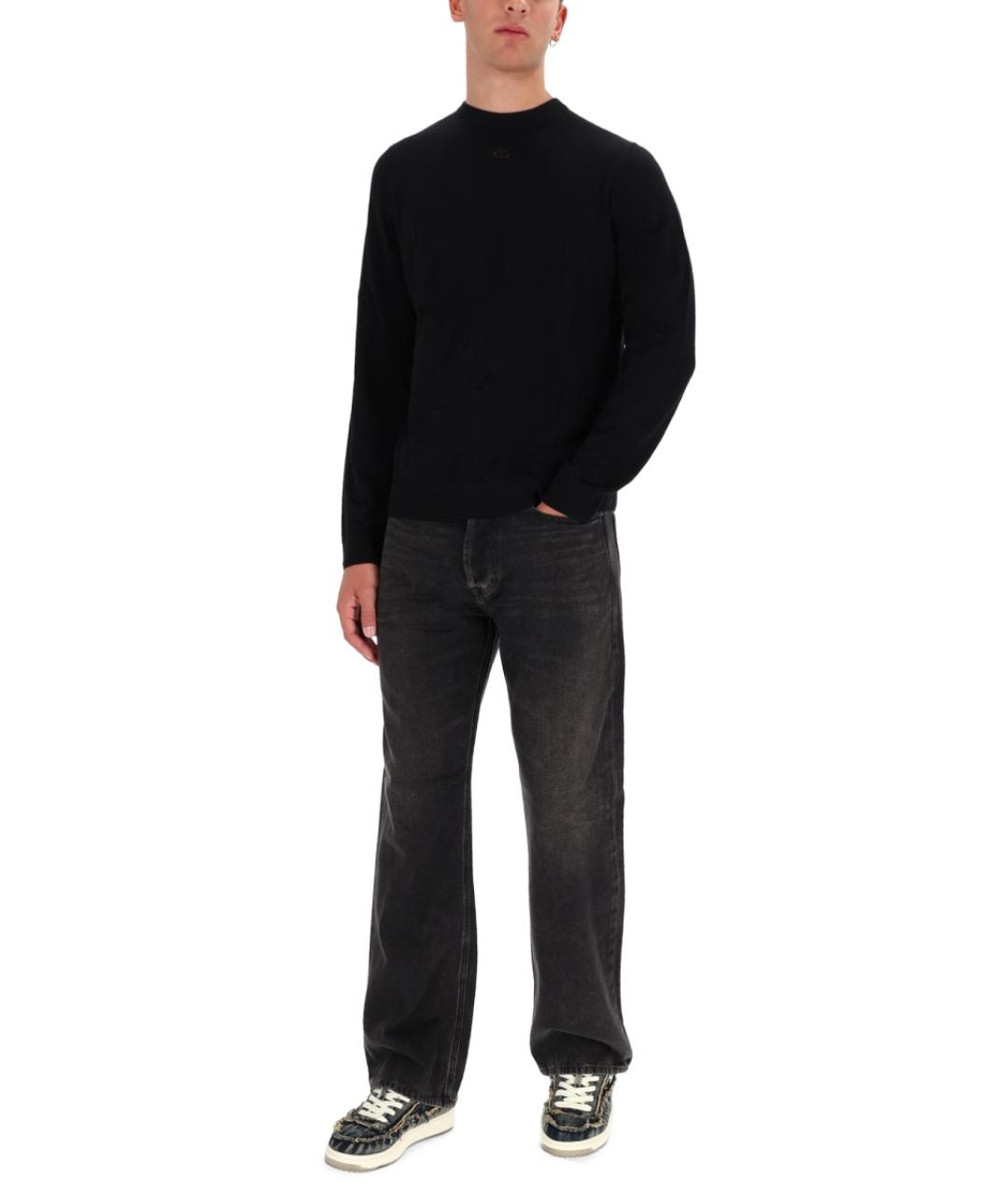 DIESEL Черный шерстяной джемпер / свитер, фото 2