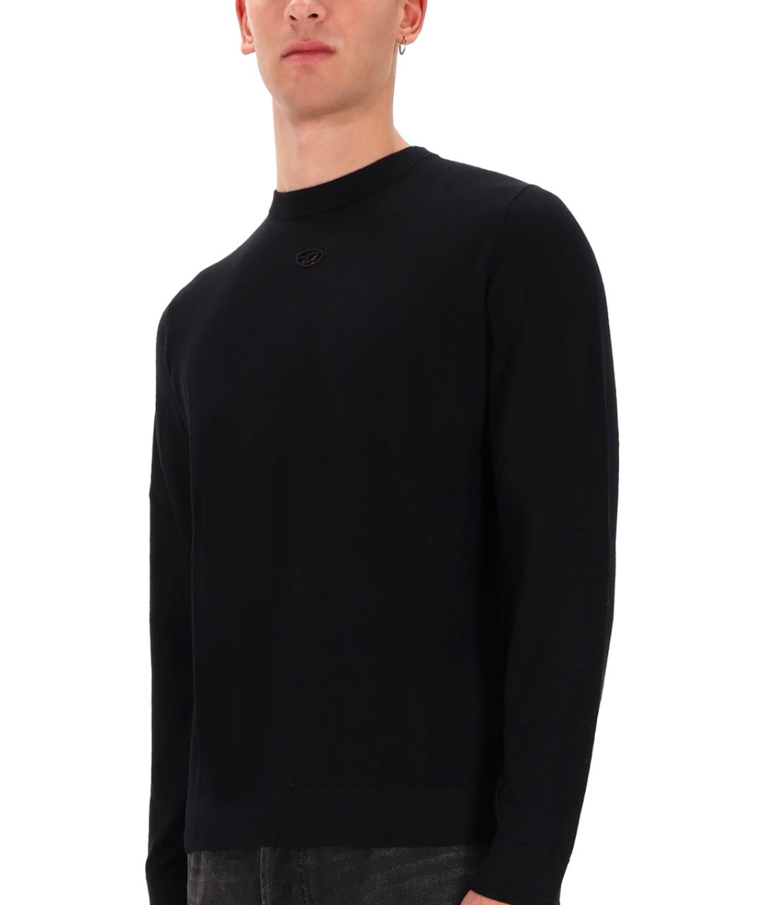 DIESEL Черный шерстяной джемпер / свитер, фото 3