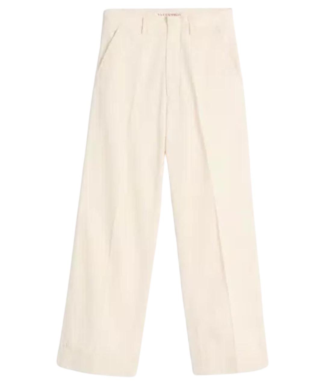 VALENTINO Белые хлопковые повседневные брюки, фото 1