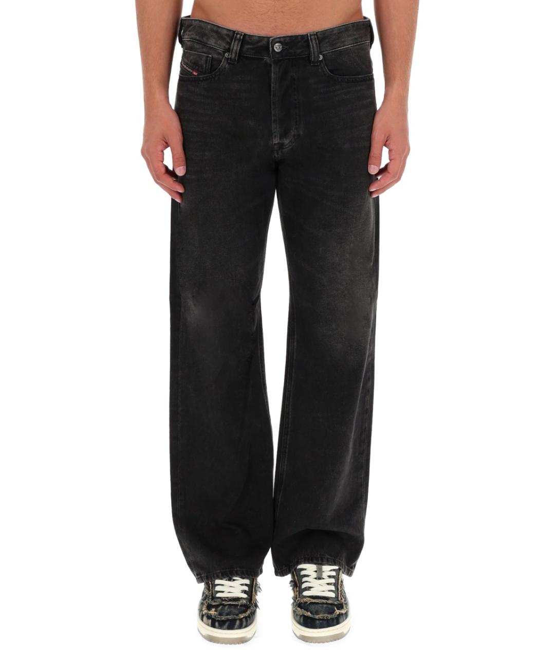 DIESEL Черные хлопковые прямые джинсы, фото 2