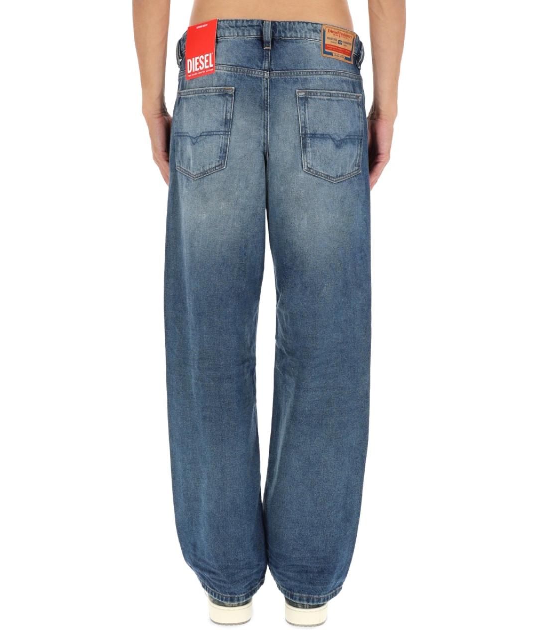 DIESEL Синие хлопковые прямые джинсы, фото 5