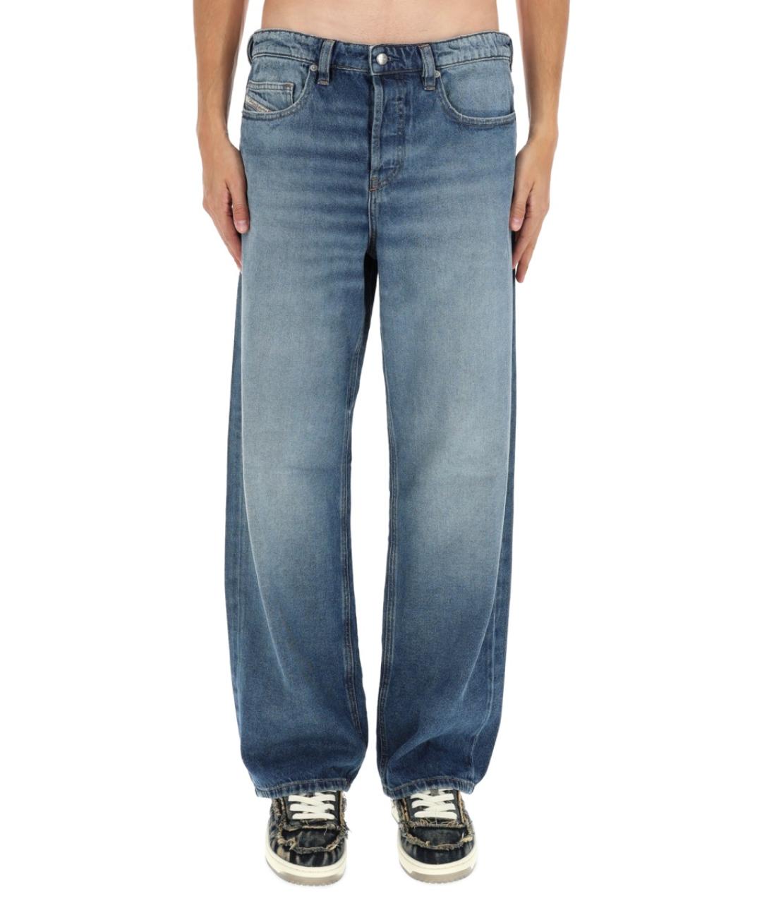 DIESEL Синие хлопковые прямые джинсы, фото 2