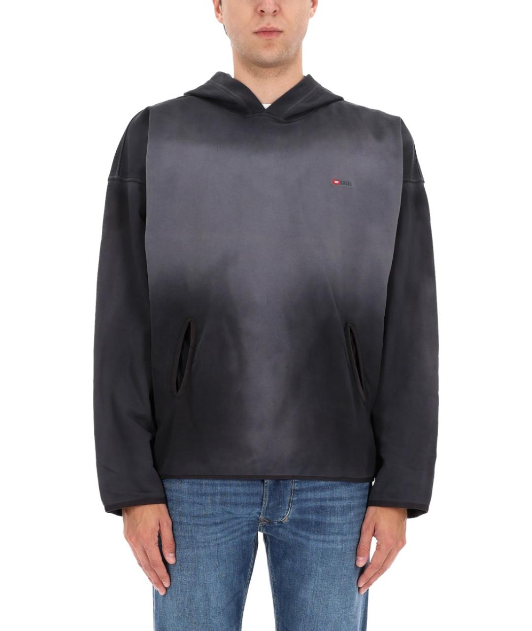 DIESEL Черный хлопковый джемпер / свитер, фото 2