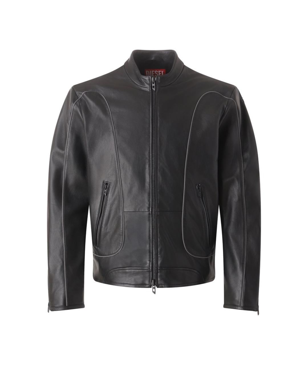 DIESEL Черная кожаная куртка, фото 1