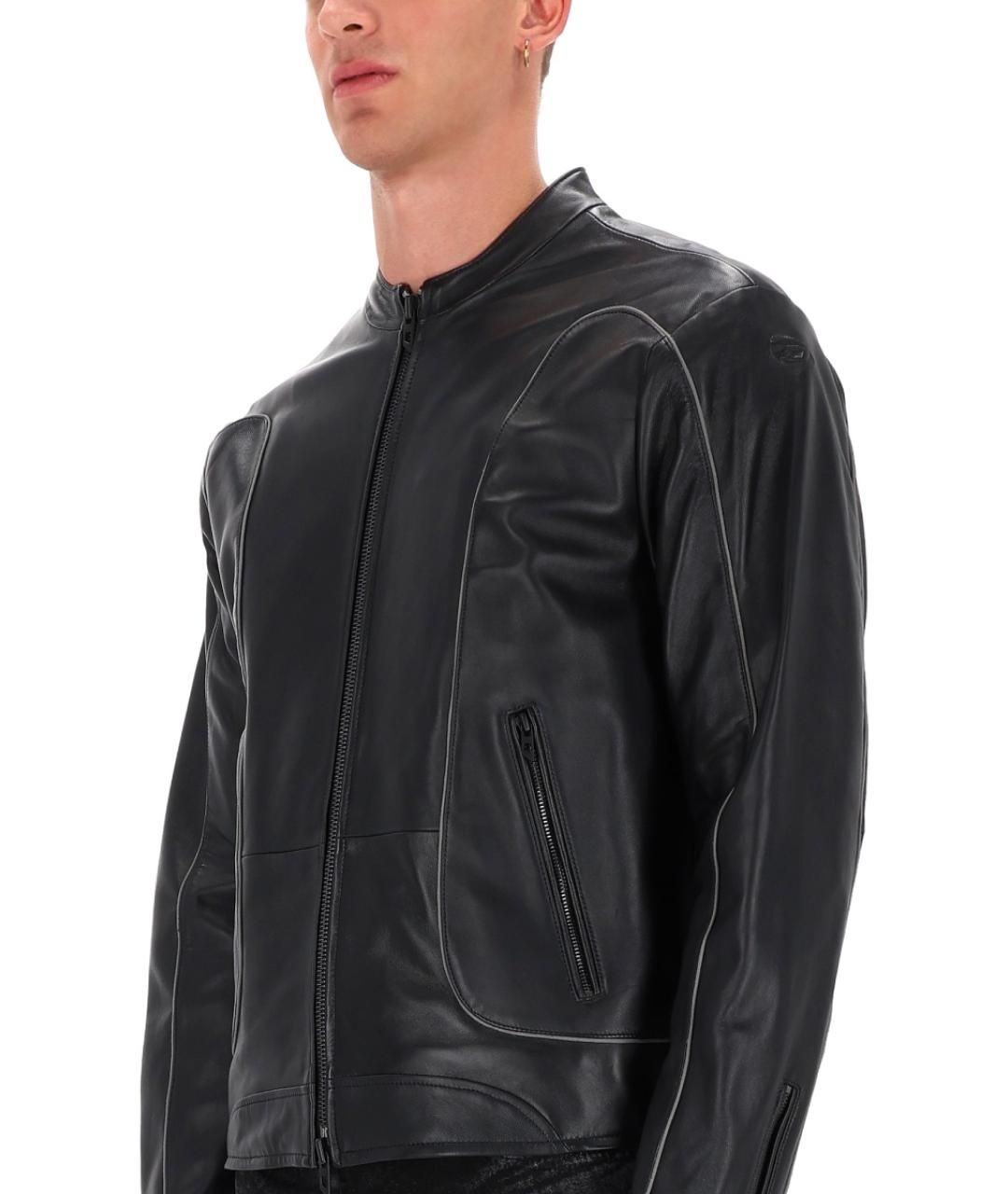 DIESEL Черная кожаная куртка, фото 4