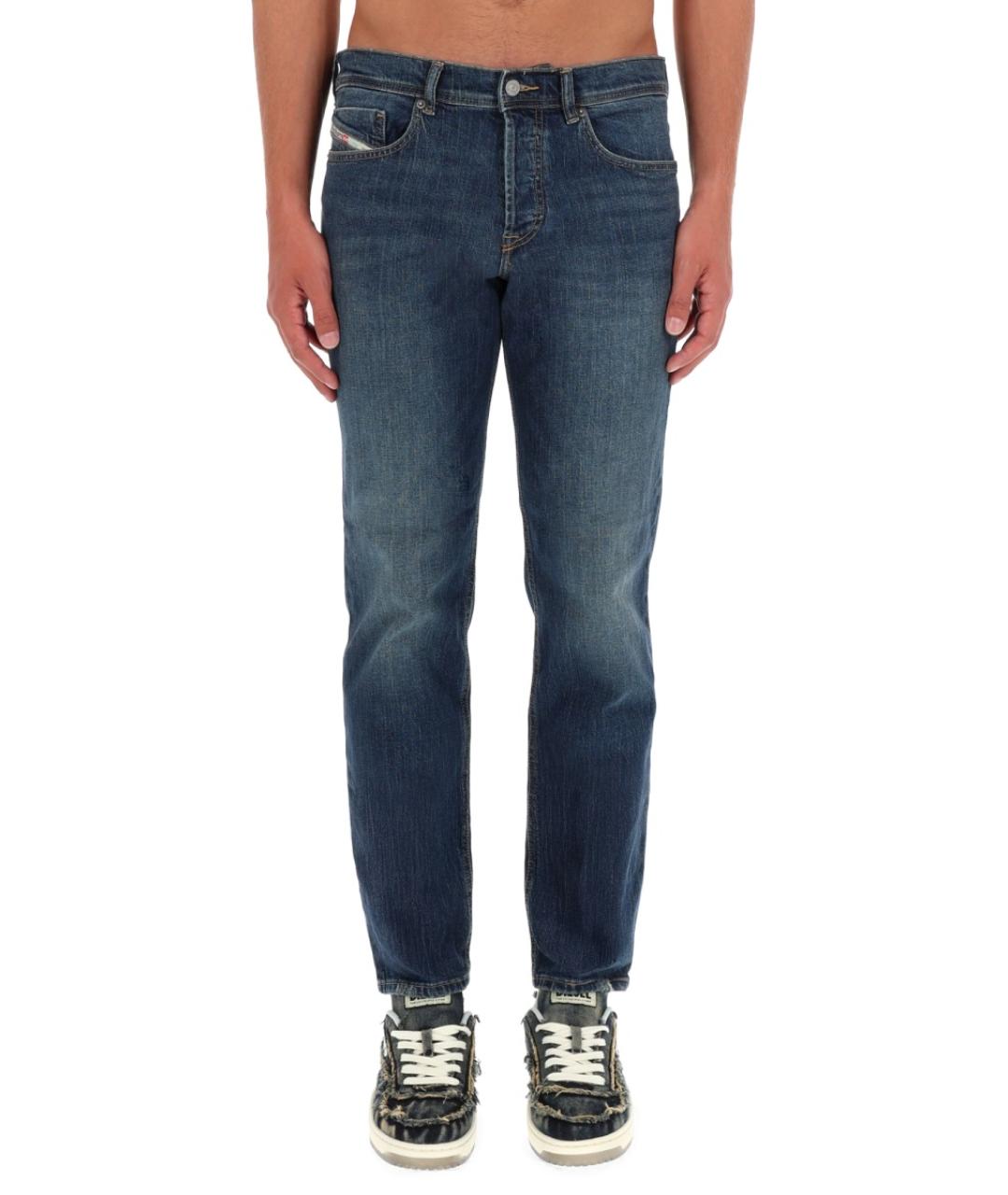 DIESEL Синие хлопковые прямые джинсы, фото 2