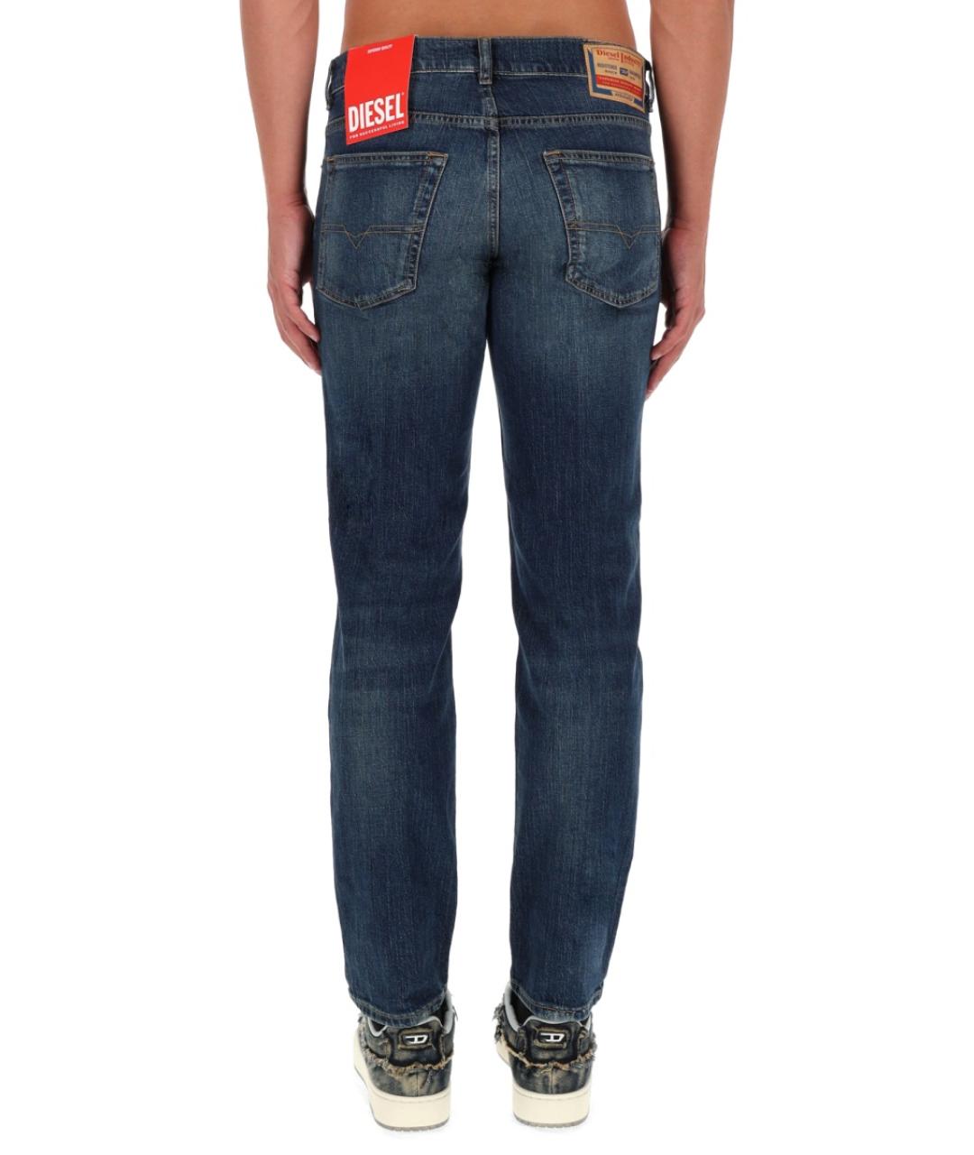 DIESEL Синие хлопковые прямые джинсы, фото 5
