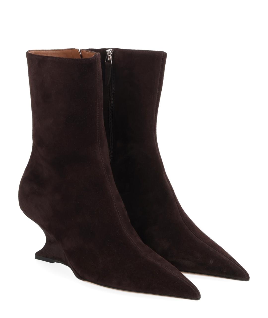 PARIS TEXAS Коричневые кожаные ботинки, фото 4