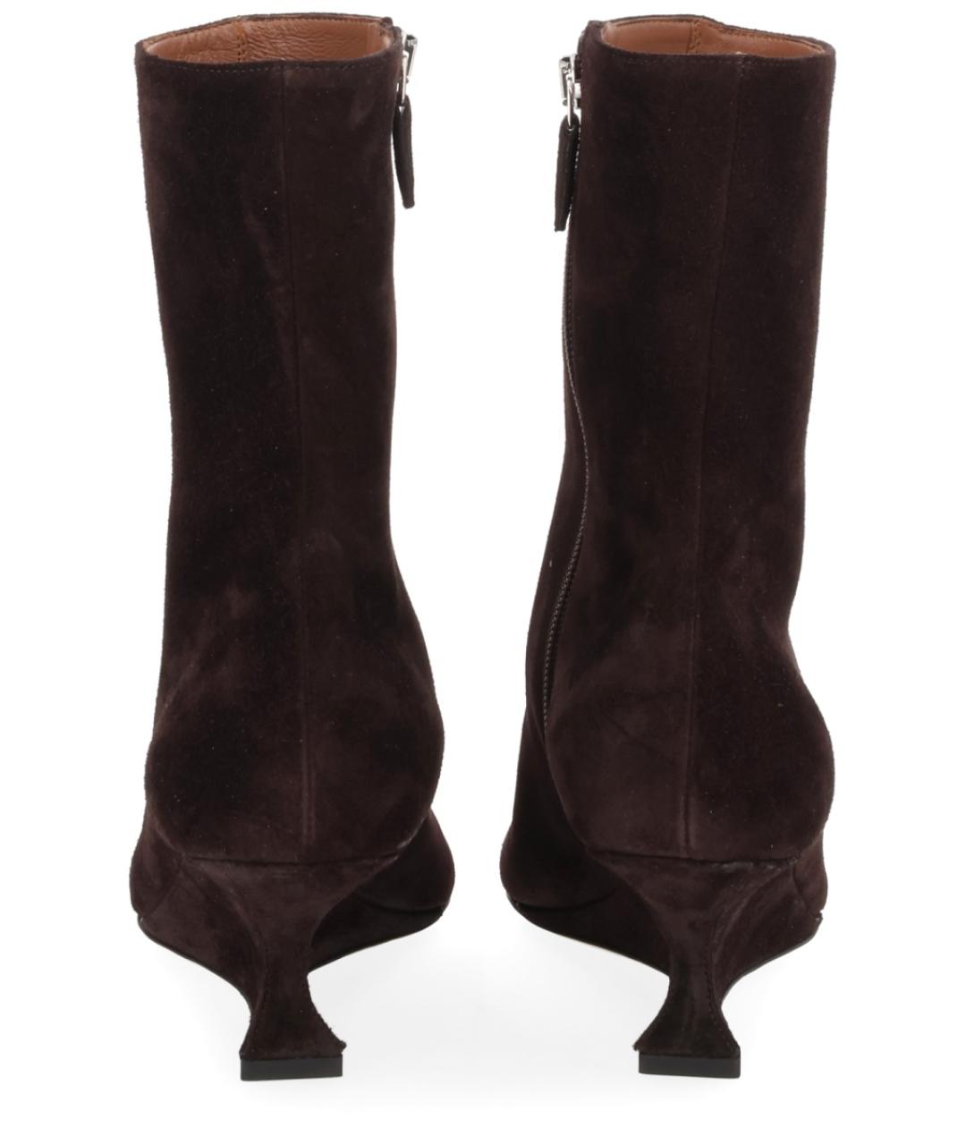 PARIS TEXAS Коричневые кожаные ботинки, фото 3